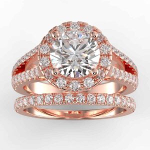 3/4 carat diamond halo wedding semi mount