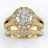 3/4 carat diamond halo wedding semi mount