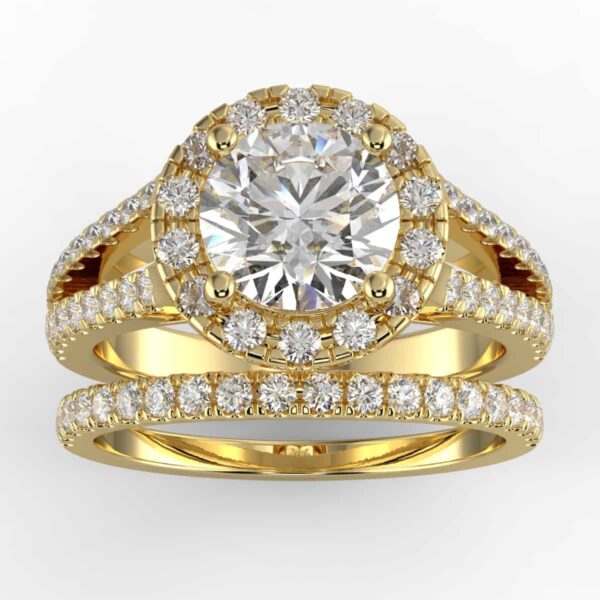 3/4 carat diamond halo wedding semi mount