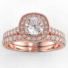 5/8 carat diamond halo wedding semi mount set