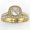 5/8 carat diamond halo wedding semi mount set