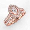 1 1/5 carat halo bridal set *with center diamond*