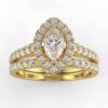 1 1/5 carat halo bridal set *with center diamond*
