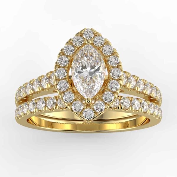 1 1/5 carat halo bridal set *with center diamond*