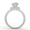 diamond three stone wedding semi mount set
