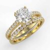 diamond wedding semi mount set