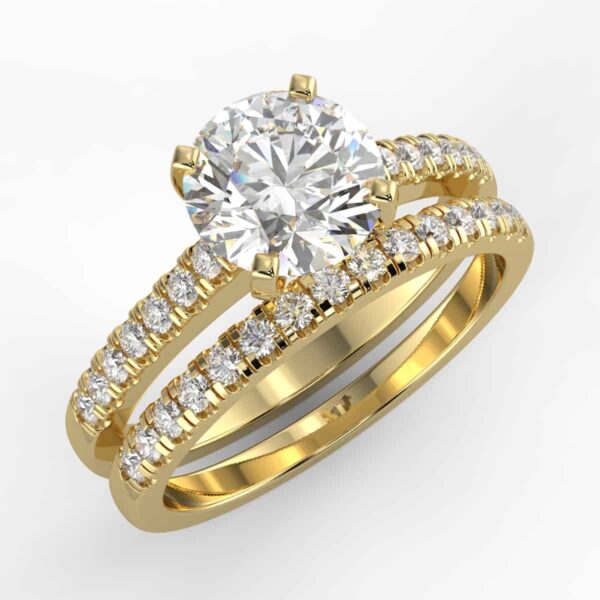 diamond wedding semi mount set