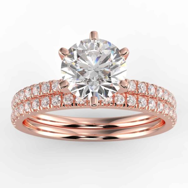 2/5 carat diamond wedding semi mount set