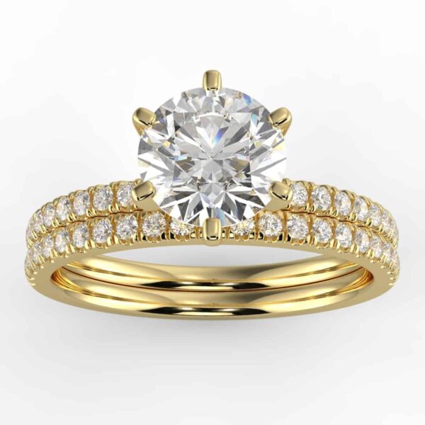 2/5 carat diamond wedding semi mount set