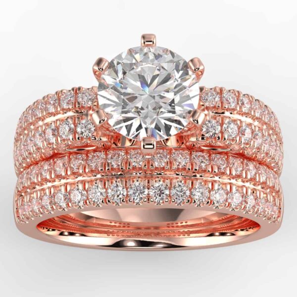 1 carat diamond wedding semi mount set