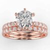 light 1 carat diamond wedding semi mount set