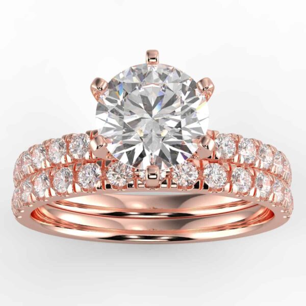light 1 carat diamond wedding semi mount set