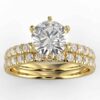 light 1 carat diamond wedding semi mount set