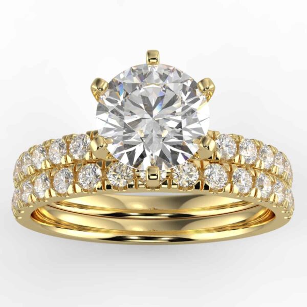 light 1 carat diamond wedding semi mount set