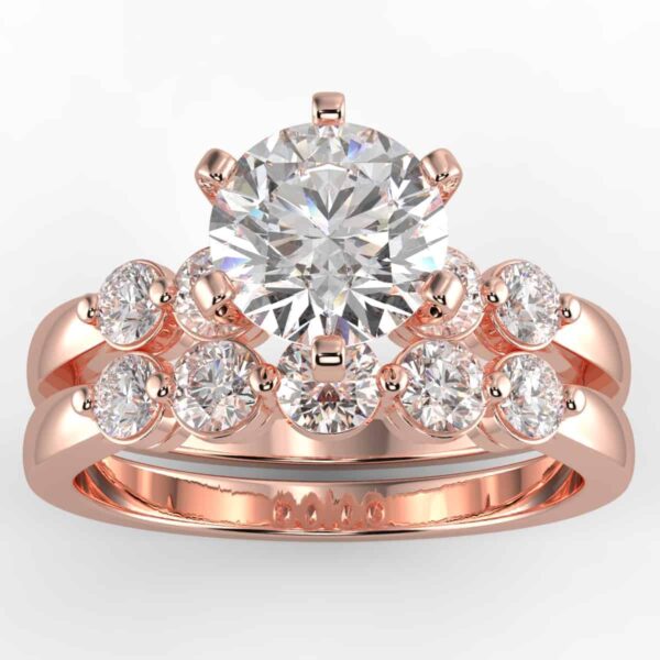 1 carat diamond wedding semi mount set
