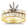 1 1/10 carat diamond wedding semi mount set