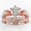 7/8 carat diamond 3 stone bridal semi mount set