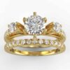 7/8 carat diamond 3 stone bridal semi mount set