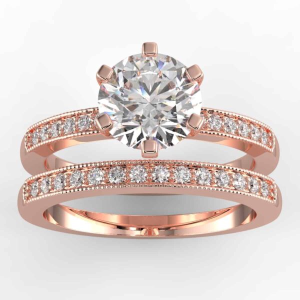 1/3ct wedding semi mount set