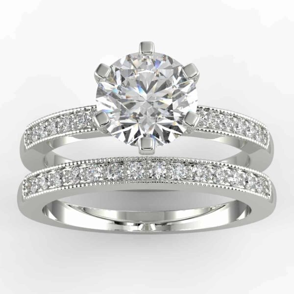 1/3ct wedding semi mount set