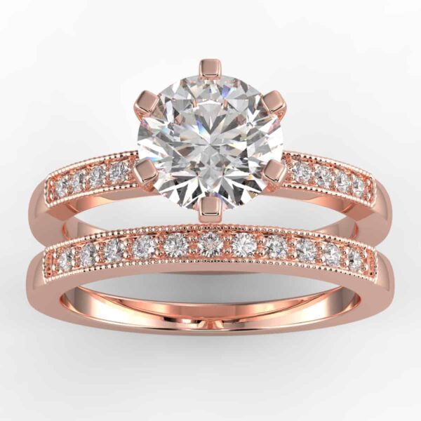 1/2 carat diamond wedding semi mount set