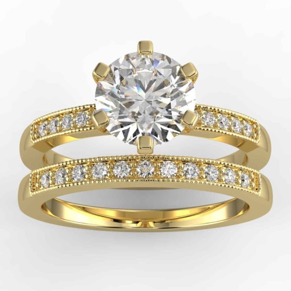 1/2 carat diamond wedding semi mount set
