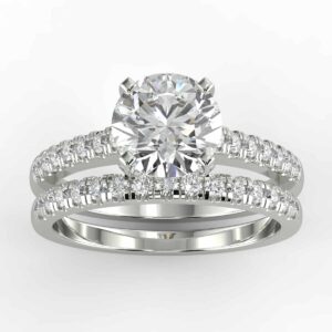 diamond wedding semi mount set