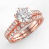 diamond wedding semi mount set