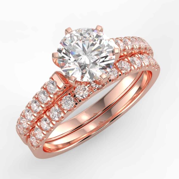 diamond wedding semi mount set