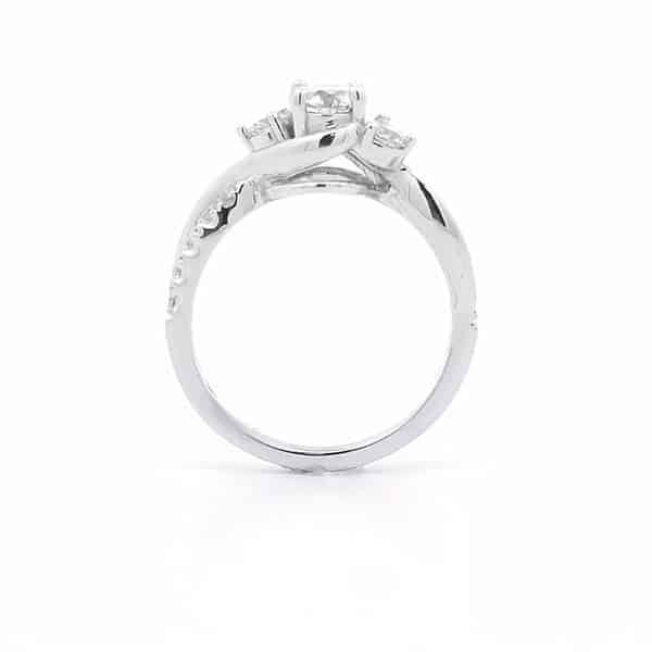 1/3 carat 3 stone diamond ring mount