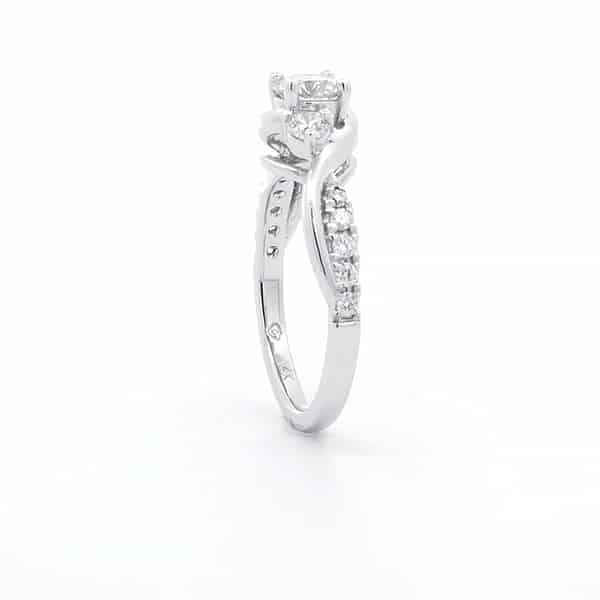 1/3 carat 3 stone diamond ring mount