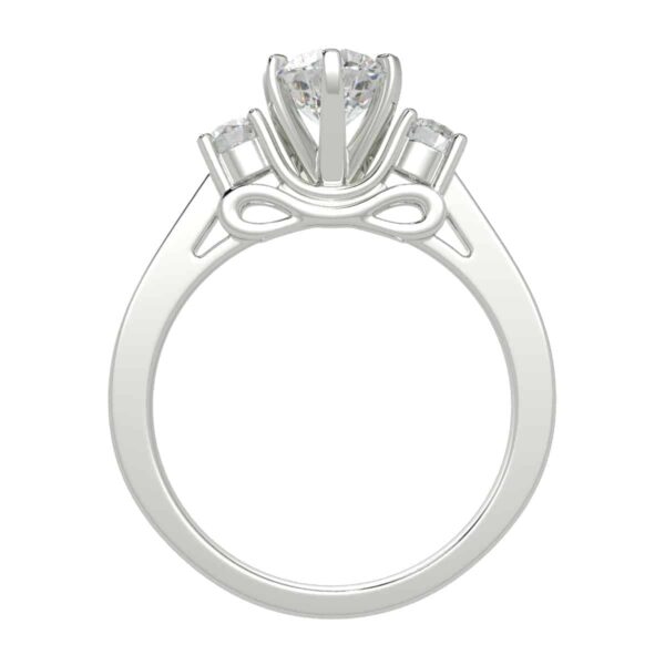 three stone diamond ring mount 1/3 carat