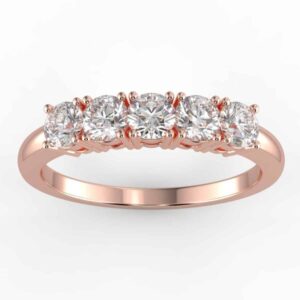 1/2 carat diamond anniversary ring in your choice of metal.