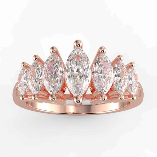 1ct 7 stone marquise diamond ring
