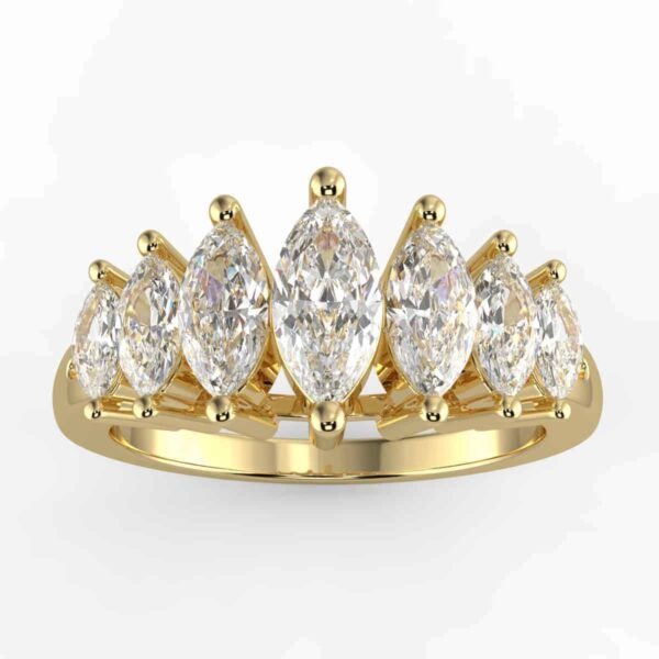 1ct 7 stone marquise diamond ring