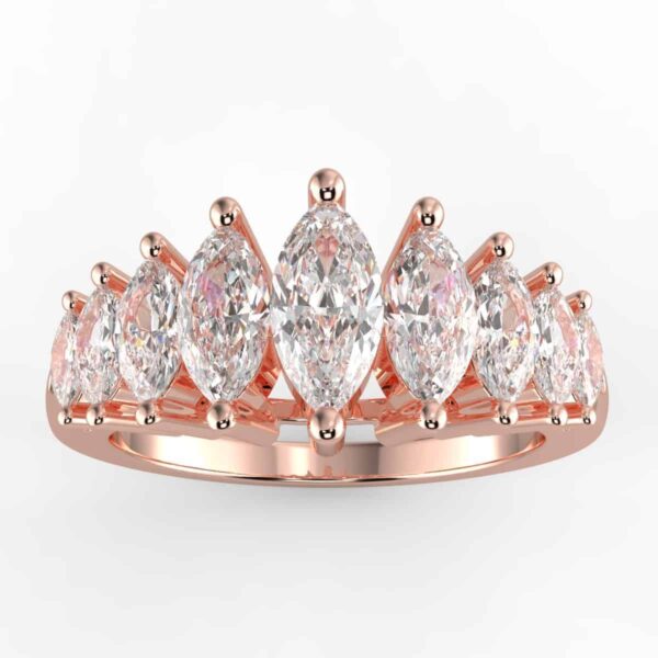 1ct marquise diamond ladies' 9 stone ring