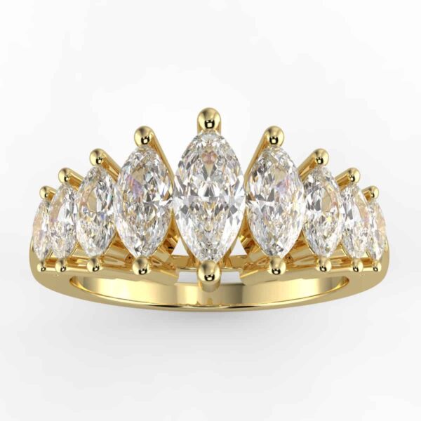 1ct marquise diamond ladies' 9 stone ring