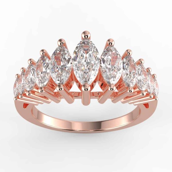 1 1/4ct marquise graduating anniversary band in 14k gold