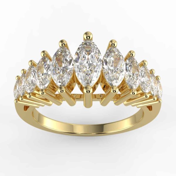 1 1/4ct marquise graduating anniversary band in 14k gold