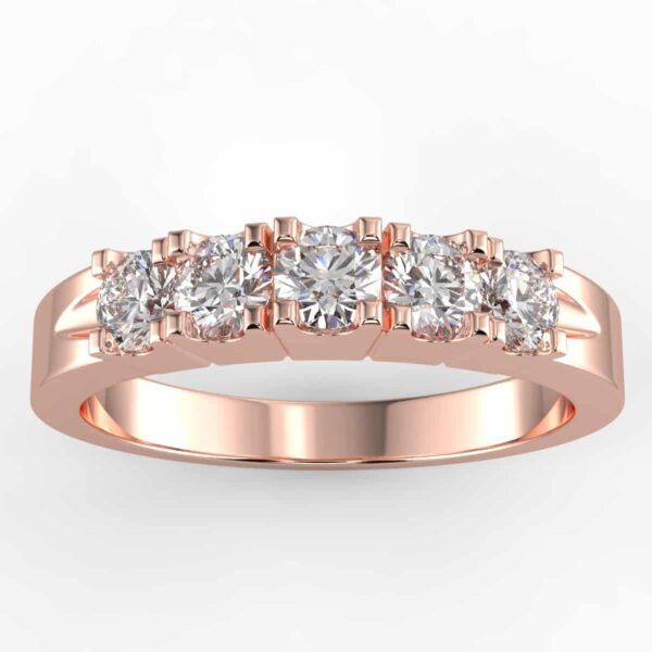 1/2ct 5 stone diamond anniversary ring