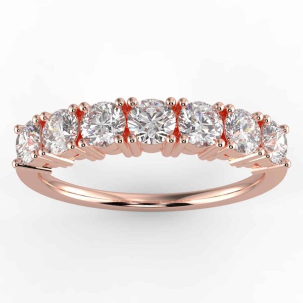 3/4ct 7 stone round diamond anniversary band