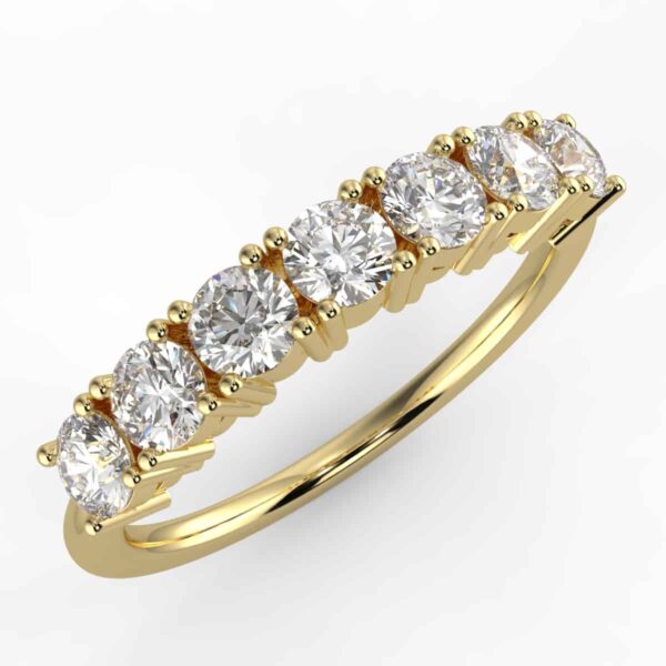 3/4ct 7 stone round diamond anniversary band