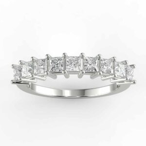 3/4ct 9 stone princess diamond anniversary ring