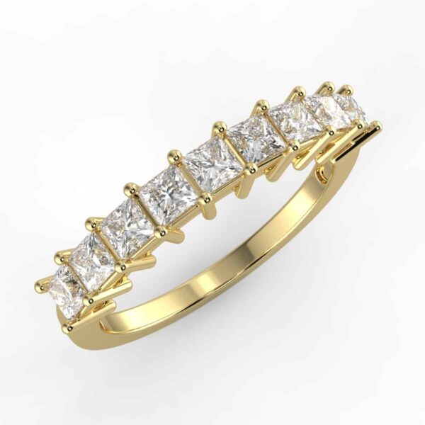 3/4ct 9 stone princess diamond anniversary ring