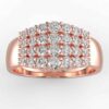 1ct diamond 4 row anniversary ring
