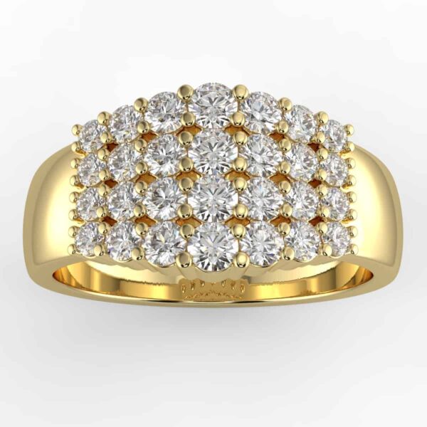 1ct diamond 4 row anniversary ring