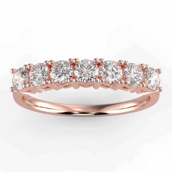 2ct 7 stone diamond anniversary band in 14k