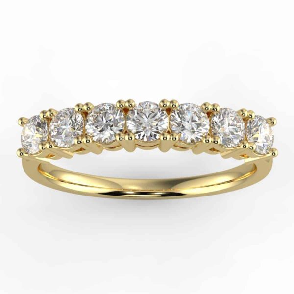 2ct 7 stone diamond anniversary band in 14k