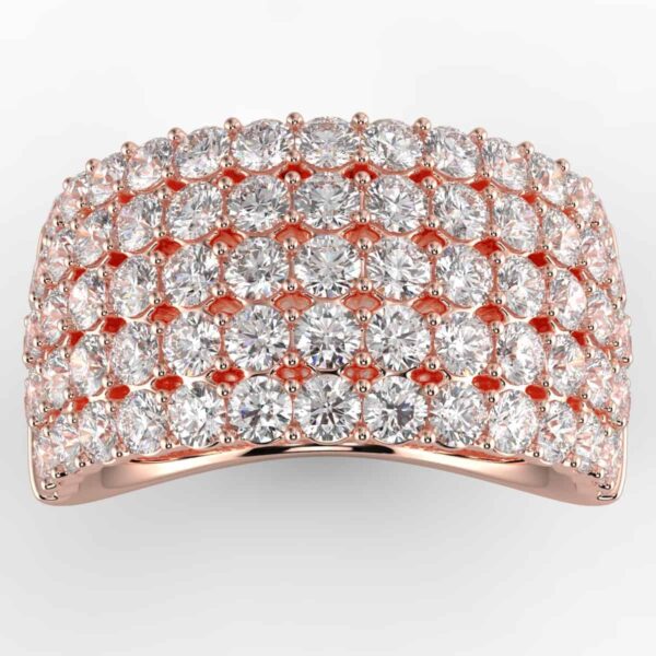 2ct diamond 5 row anniversary ring