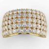 2ct diamond 5 row anniversary ring